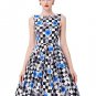 Women Print Floral 50s 60s Vintage Dresses Audrey Hepburn 2017 Summer Retro Tunic Robe Sexy Womens R
