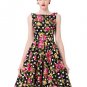 Women Print Floral 50s 60s Vintage Dresses Audrey Hepburn 2017 Summer Retro Tunic Robe Sexy Womens R