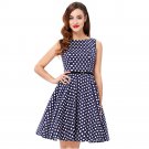 Women Summer Dress 2017 Retro 1950s 60s Vintage Rockabilly Dress Pinup Plus Size Sexy Polka Dots Sho