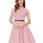 Women Summer Dress 2017 Retro 1950s 60s Vintage Rockabilly Dress Pinup Plus Size Sexy Polka Dots Sho