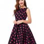 Women Summer Dress 2017 Retro 1950s 60s Vintage Rockabilly Dress Pinup Plus Size Sexy Polka Dots Sho