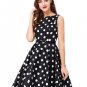 Women Summer Dress 2017 Retro 1950s 60s Vintage Rockabilly Dress Pinup Plus Size Sexy Polka Dots Sho