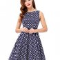 Women Summer Dress 2017 Retro 1950s 60s Vintage Rockabilly Dress Pinup Plus Size Sexy Polka Dots Sho