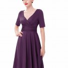 Women Winter Fashion Dress 2017 Sexy Fitted Short Sleeve V-neck Stretch Maxi Party Work Dress Vestid