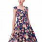 Women Spring Style 2017 New Arrival Elegant Retro Vestidos Casual Swing Robe Rockabilly Floral Print