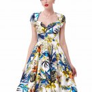 Sexy women robe retro rockabilly dress 2017 jurken 60s swing floral print pin up vestidos women summ