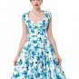 Sexy women robe retro rockabilly dress 2017 jurken 60s swing floral print pin up vestidos women summ