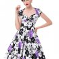 Sexy women robe retro rockabilly dress 2017 jurken 60s swing floral print pin up vestidos women summ