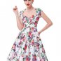 Sexy women robe retro rockabilly dress 2017 jurken 60s swing floral print pin up vestidos women summ