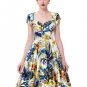 Sexy women robe retro rockabilly dress 2017 jurken 60s swing floral print pin up vestidos women summ