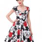 Sexy women robe retro rockabilly dress 2017 jurken 60s swing floral print pin up vestidos women summ