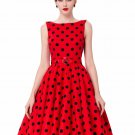 Print Floral 50s 1950s Vintage Dresses Audrey Hepburn Sleeveless 2017 Style Popular Retro Dress Vest