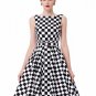 Print Floral 50s 1950s Vintage Dresses Audrey Hepburn Sleeveless 2017 Style Popular Retro Dress Vest