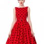 Print Floral 50s 1950s Vintage Dresses Audrey Hepburn Sleeveless 2017 Style Popular Retro Dress Vest