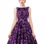 Print Floral 50s 1950s Vintage Dresses Audrey Hepburn Sleeveless 2017 Style Popular Retro Dress Vest