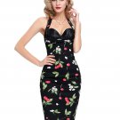 Women floral dresses plus size Robe sexy Vestidos Wrapped 2016 Bandage halter Bodycon Pencil 50s roc