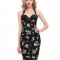 Women floral dresses plus size Robe sexy Vestidos Wrapped 2016 Bandage halter Bodycon Pencil 50s roc