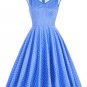 Women winter dress 2017 v-neck flower polka dots pattern cotton retro vintage party picnic dress fl