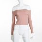 Women Off Shoulder Crop Top T Shirts Long Sleeve Short T-shirts For Women Clothing Fashion Black T-s