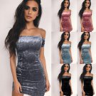 New Arrival 2018 Summer Women Sexy Club Dreesses Off Shoulder Strapless Dress Paryt Evening Mini Pen