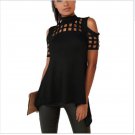 Sexy Hollow T shirt Women Split Summer Back Split Tshirt Tees Femme Top Harajuku Tee Off Shoulder To