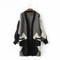 Hot Sale New Acrylic Casual Full 2018 Autumn Women Long Cardigans V Neck Knitted Sweater Geometric P
