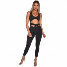 New 2018 Lace Up Jumpsuits For Women Sleeveless Deep V Neck Hollow Out Sexy Rompers Skinny Workout P
