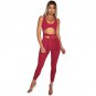 New 2018 Lace Up Jumpsuits For Women Sleeveless Deep V Neck Hollow Out Sexy Rompers Skinny Workout P