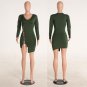 Women Sexy Bandage Dresses 2018 Spring Fashion Long Sleeve Black Slim Dress Bodycon Evening Party Mi