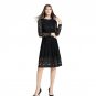 High Quality Women Bohemian White Lace Summer Crochet Casual Long Sleeve Dress LM75