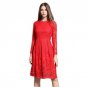 High Quality Women Bohemian White Lace Summer Crochet Casual Long Sleeve Dress LM75