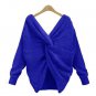 LOSSKY Spring Fashion Pullover Reversible Wear Sexy Women Sweater 2018 V Neck Backless Long Sleeve K