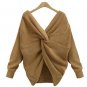 LOSSKY Spring Fashion Pullover Reversible Wear Sexy Women Sweater 2018 V Neck Backless Long Sleeve K