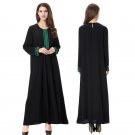 Muslim Women Maxi Abaya Embroidery Dress Long Sleeve Islamic Robe Kimono Turkey Instant Hijab Arab T