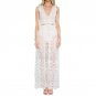 Summer Lady Dresses Hollow Out Lace Dress Women High Waist Sleeveless Backless Dress Elegant Long Dr