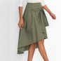 Fashion Skirts Summer Irregular Lace -Up High Waisted Women Skirt Female Casual Solid Elastic Skirt 