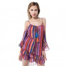 Women Holiday Dress Spaghetti Strap Women Summer Beach Dress Sexy Print Dress