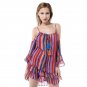 Women Holiday Dress Spaghetti Strap Women Summer Beach Dress Sexy Print Dress