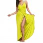 Summer Beach Long Split Dresses Sexy Backless Sleeveless Strap V Neck Dress Women Casual Solid Maxi