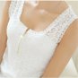New Cotton Spring Bottoming Slim Female Vest Female Summer Bottoming Outer Wear White Lace Sleeveles