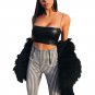 New Sexy Cropped Leather Top Tank Women Summer Black Bralette PU Crop Top Backless Camisole Tops Sol