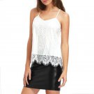 Summer Women Top Vest Lace Floral Strap Top Camis Sleeveless Blouse Beach Tops T-Shirt