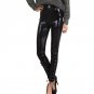 Women Elastic Sexy Smooth PU Leather Pencil Pants Winter Bandage Leggings Autumn Long Black Trouser