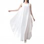 Summer Women Flax Sleeveless Long Dresses Femme Casual Retro Dresses Solid Color Vestidos