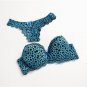 Women Lace Sexy Leopard Gold Color Bra Set Bra Brief Sets Plus Size A B C Push Up Bras and Panties S