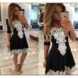 Womens Evening Party Dresse  Casual O-Neck Summer Dresses Fashion Half Sleeve Women Dresses Sexy Swi