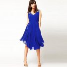 Fashion Sleeveless Irregular Summer Dress Solid Color Diamonds Bohemian Dress Casual Beach Dress Sex