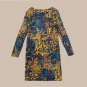 Plus Size Women Clothing Classic Printing Women Dresses Fashion O-Neck Slim Bandage Dress Casual Lon
