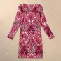 Plus Size Women Clothing Classic Printing Women Dresses Fashion O-Neck Slim Bandage Dress Casual Lon