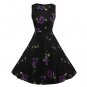 Summer Vintage Large Swing Dress Classic Printing Party Dress Casual Sleeveless Sexy Dress Fashion O